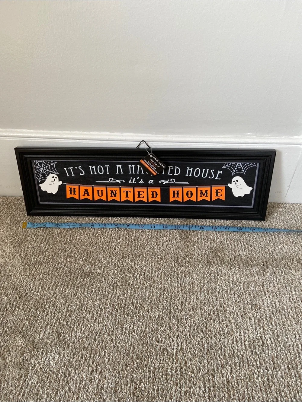 Halloween Framed Wall Sign It's a Haunted Home Michaels Spooky Decor Goth